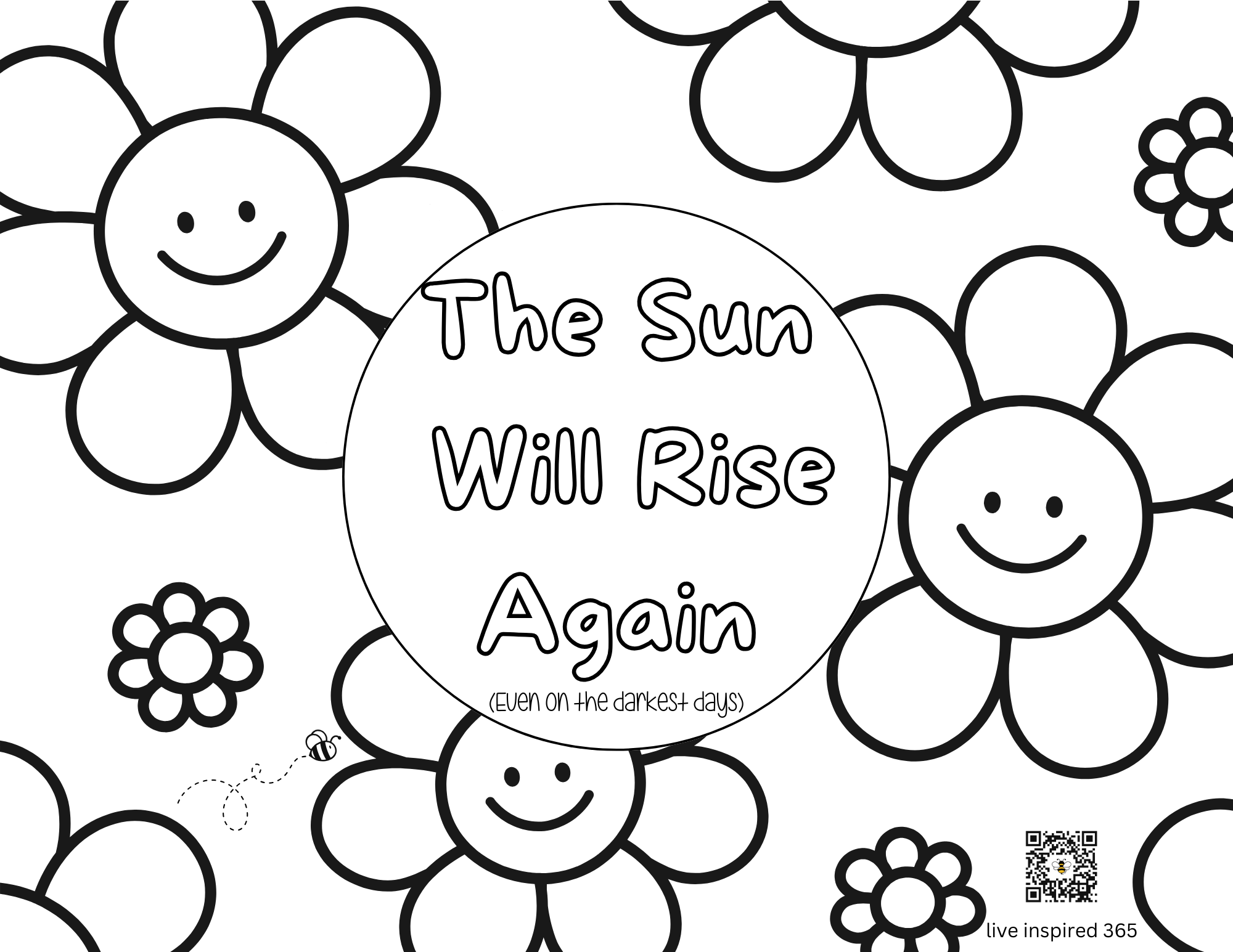 Sun Will Rise Again3-Coloring Page – live inspired 365