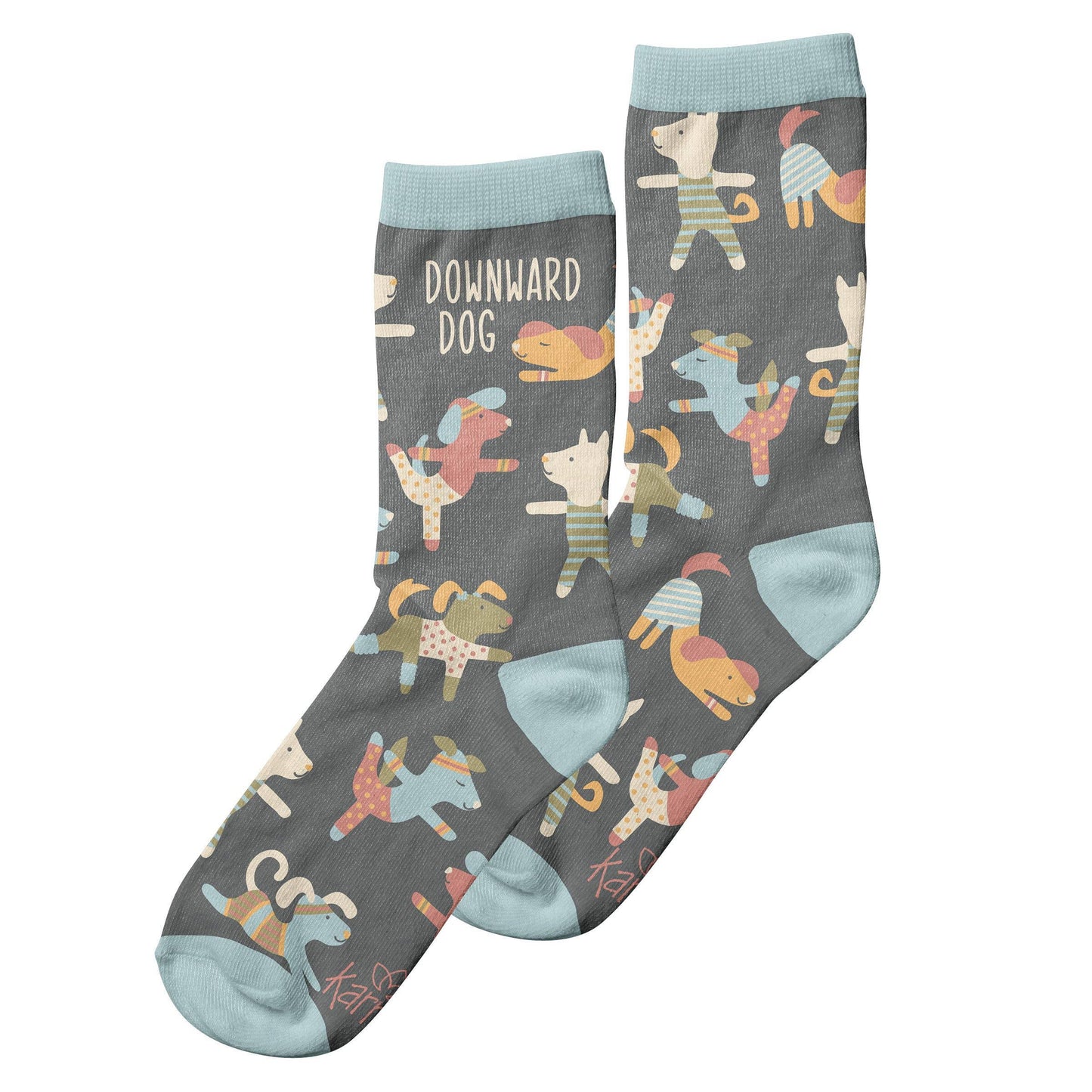 "Downward Dog" Crew Socks