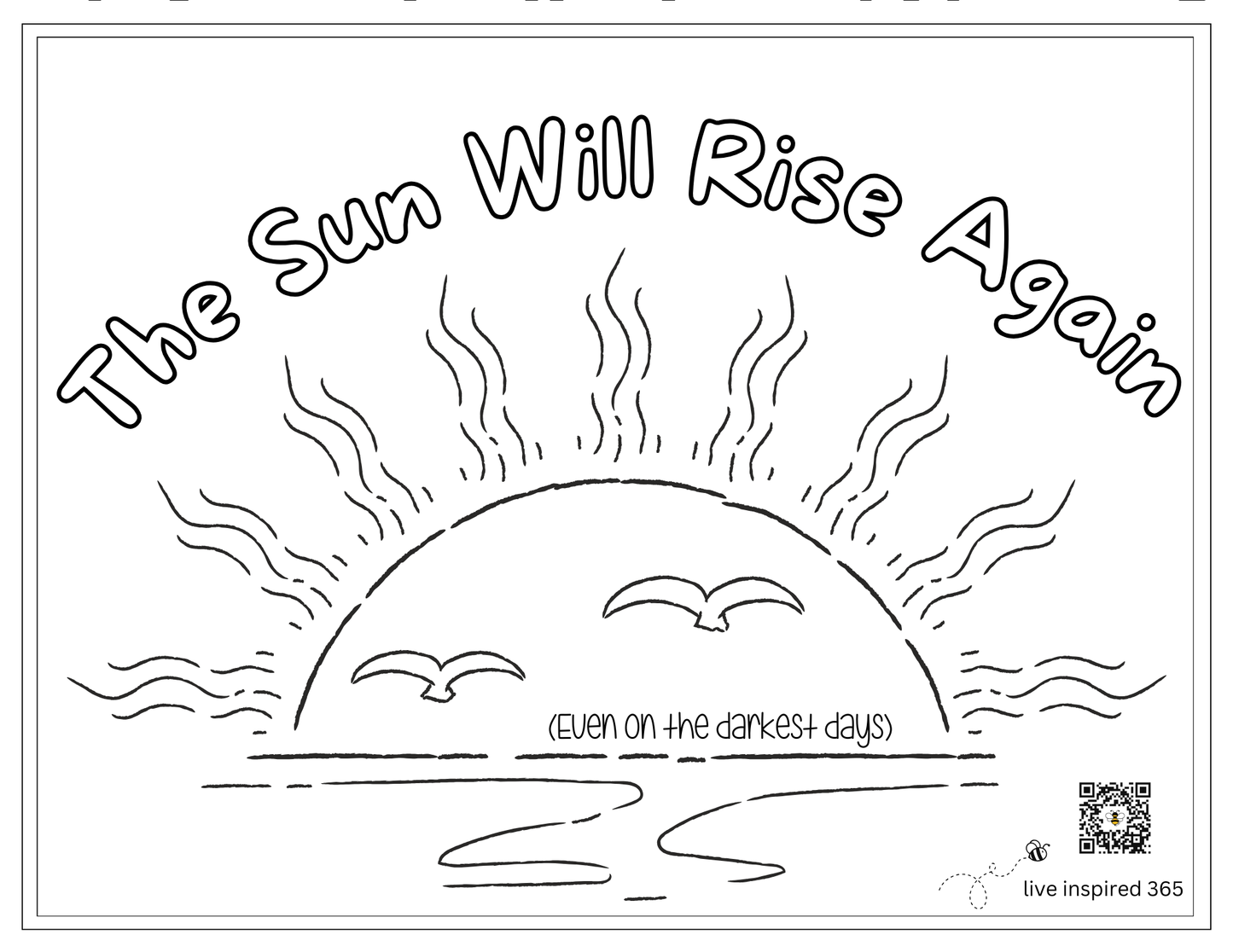 Sun Will Rise Again2-Coloring Page