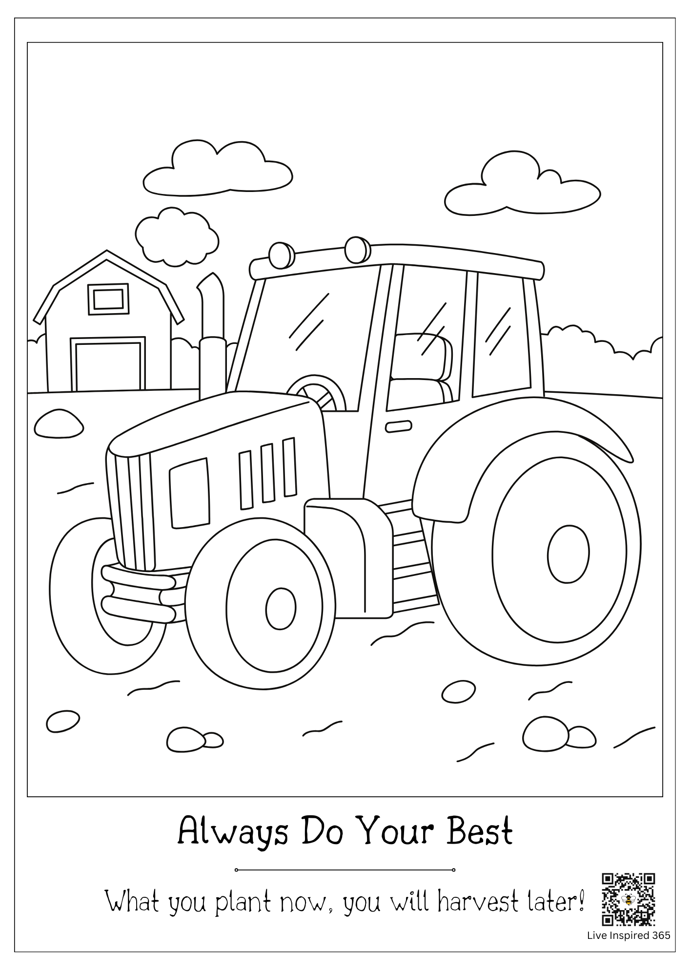 Tractor-Coloring Page