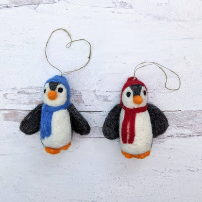 Penguin Pals Holiday Felt Wool Ornament