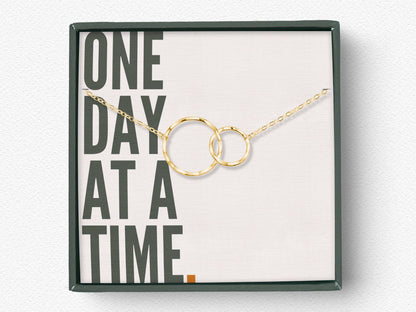 One Day at a Time Necklace featuring 2 Unity Circles