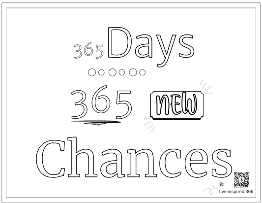 365 Days-Coloring Page