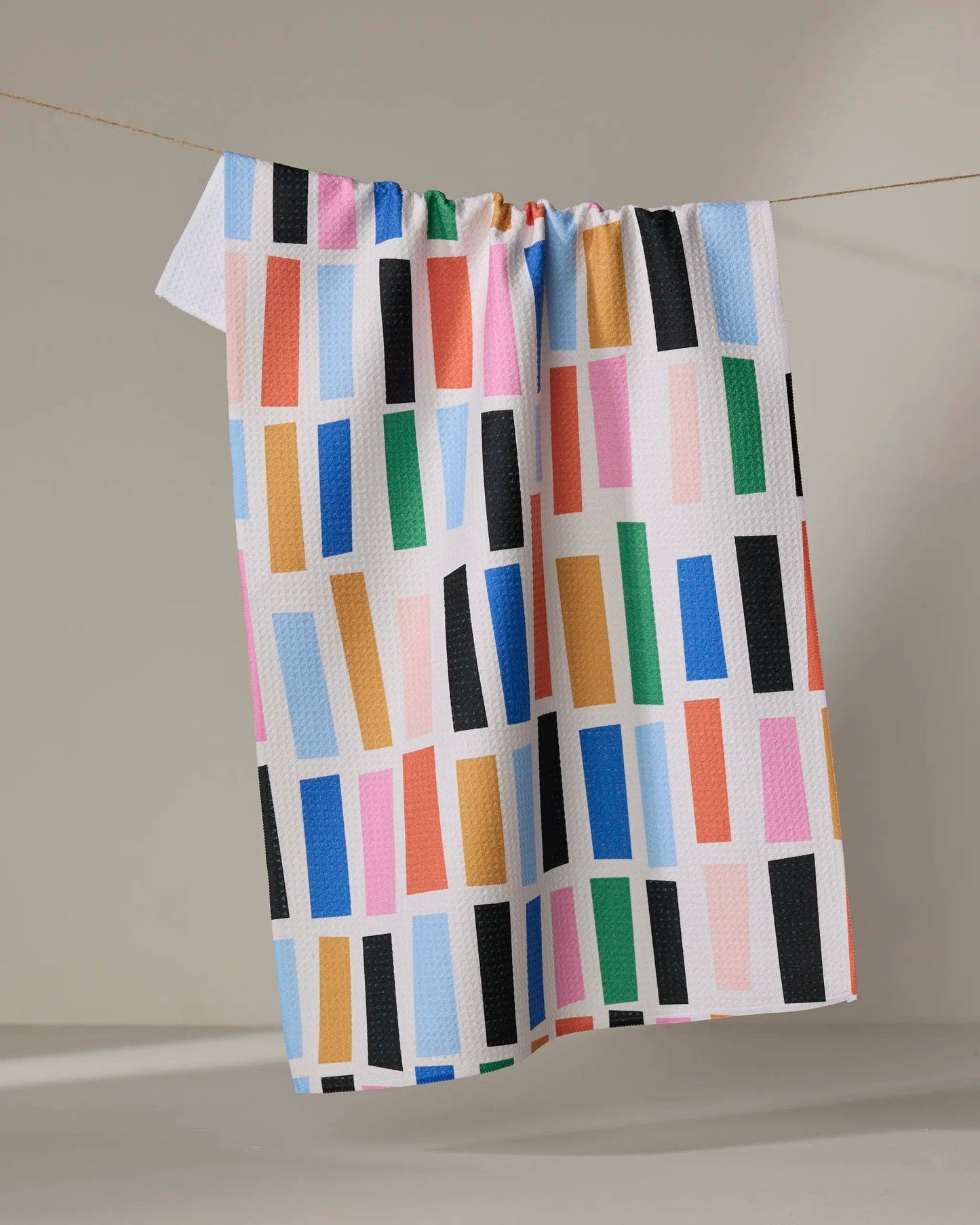 Bricks Geometry Tea Towel