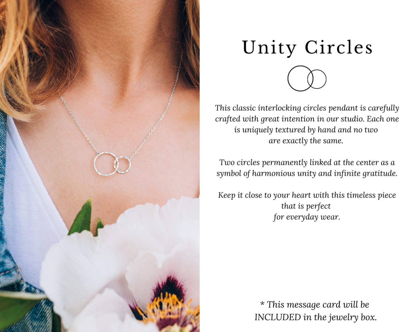 One Day at a Time Necklace featuring 2 Unity Circles