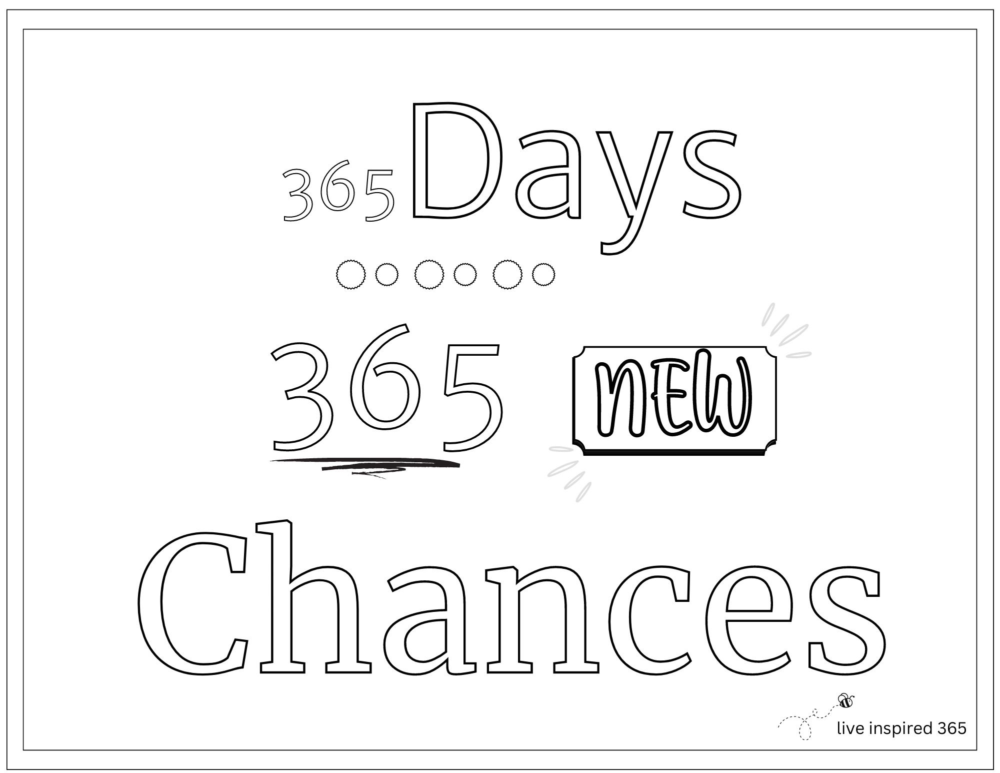 365 Day Color In 365 Days-Coloring Page – live inspired 365