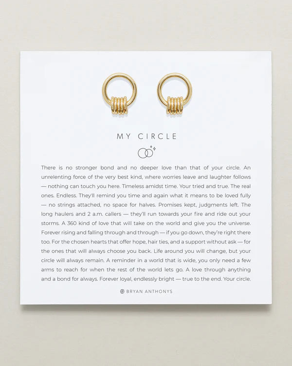 My Circle Dainty Drop Earrings