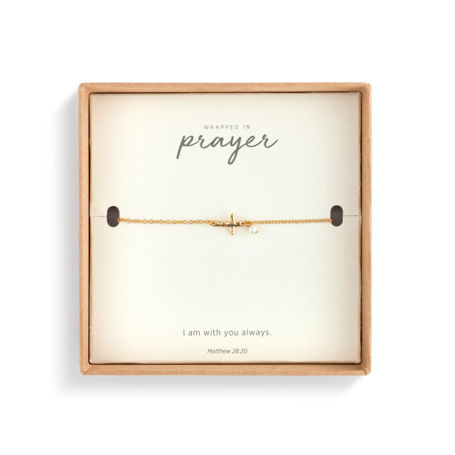 Wrapped in Prayer Dainty Cross Bracelet