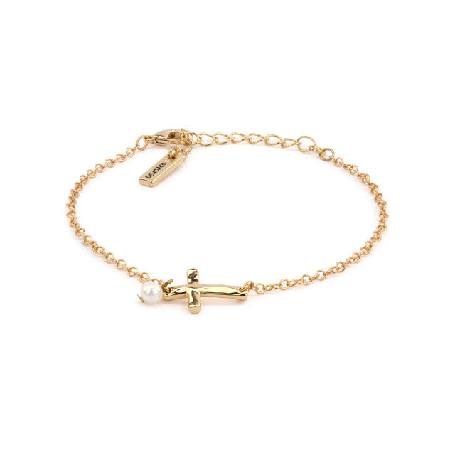 Wrapped in Prayer Dainty Cross Bracelet