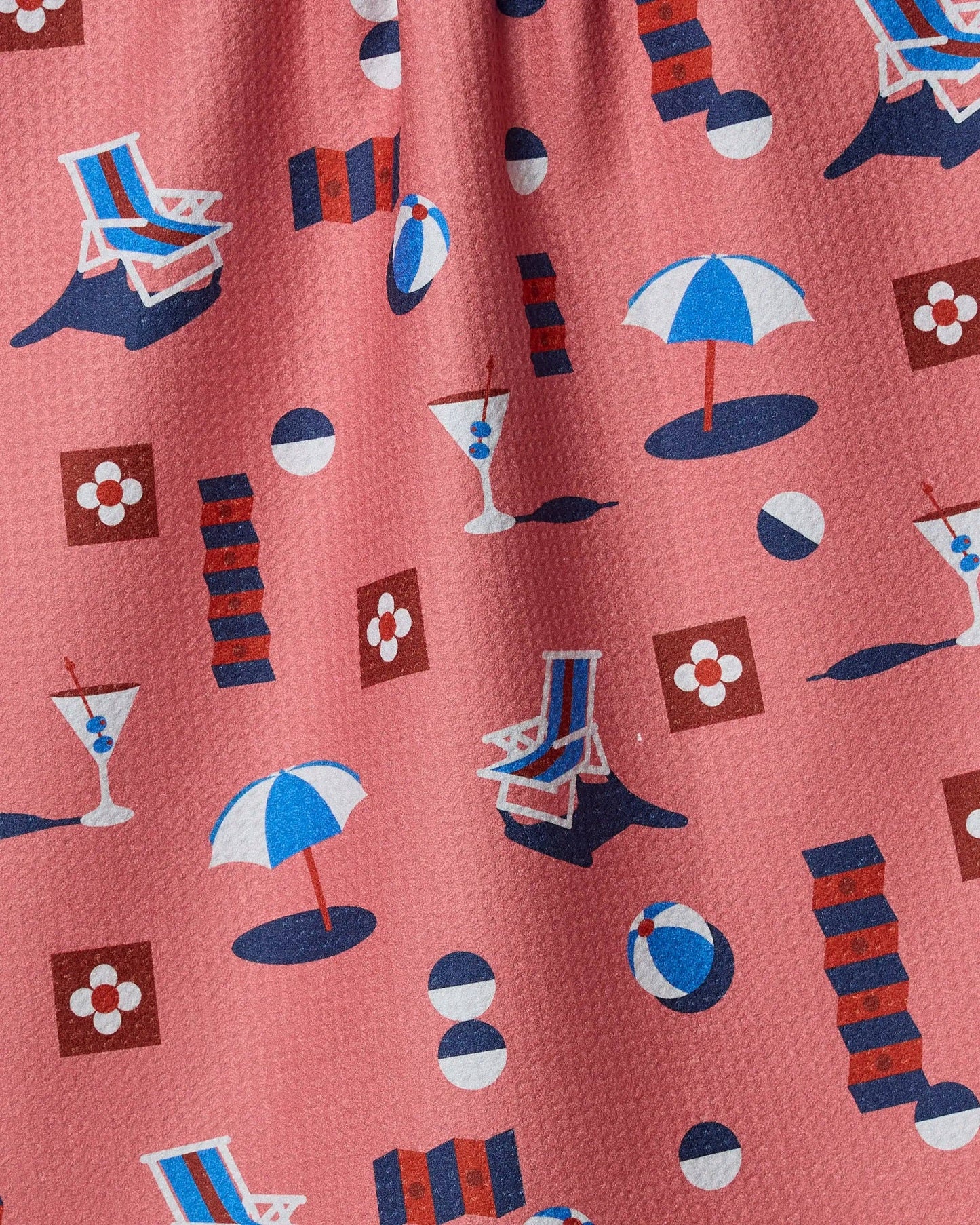 Geo Beach Day Geometry Tea Towel