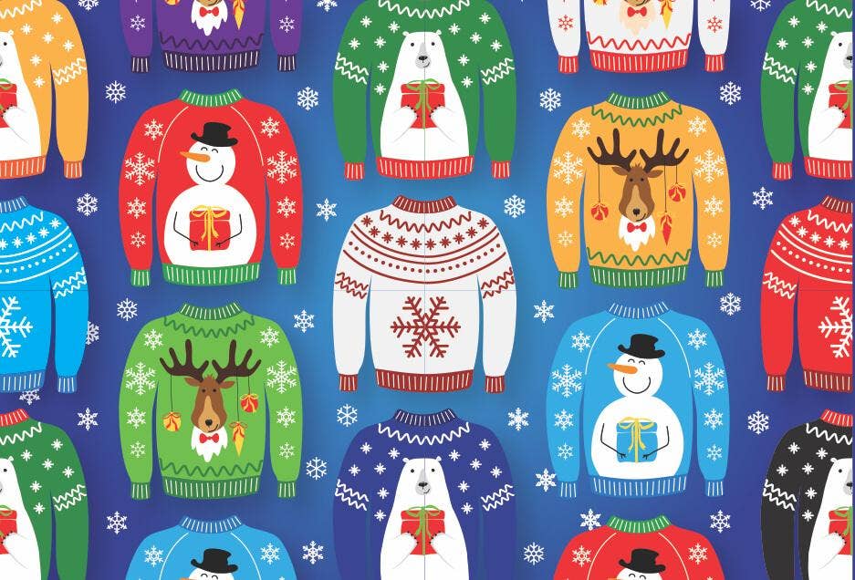 Holidays Sweater Weatha Fun Shacket Micro Puzzle