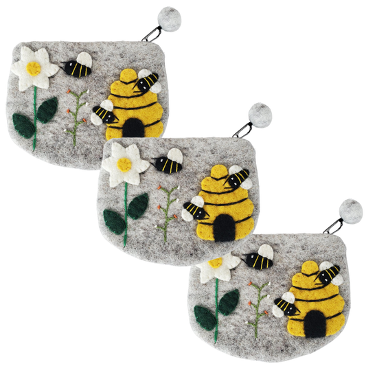 Handmade Wool Bee Bag