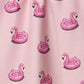 Flamingo Floatie Geometry Tea Towel