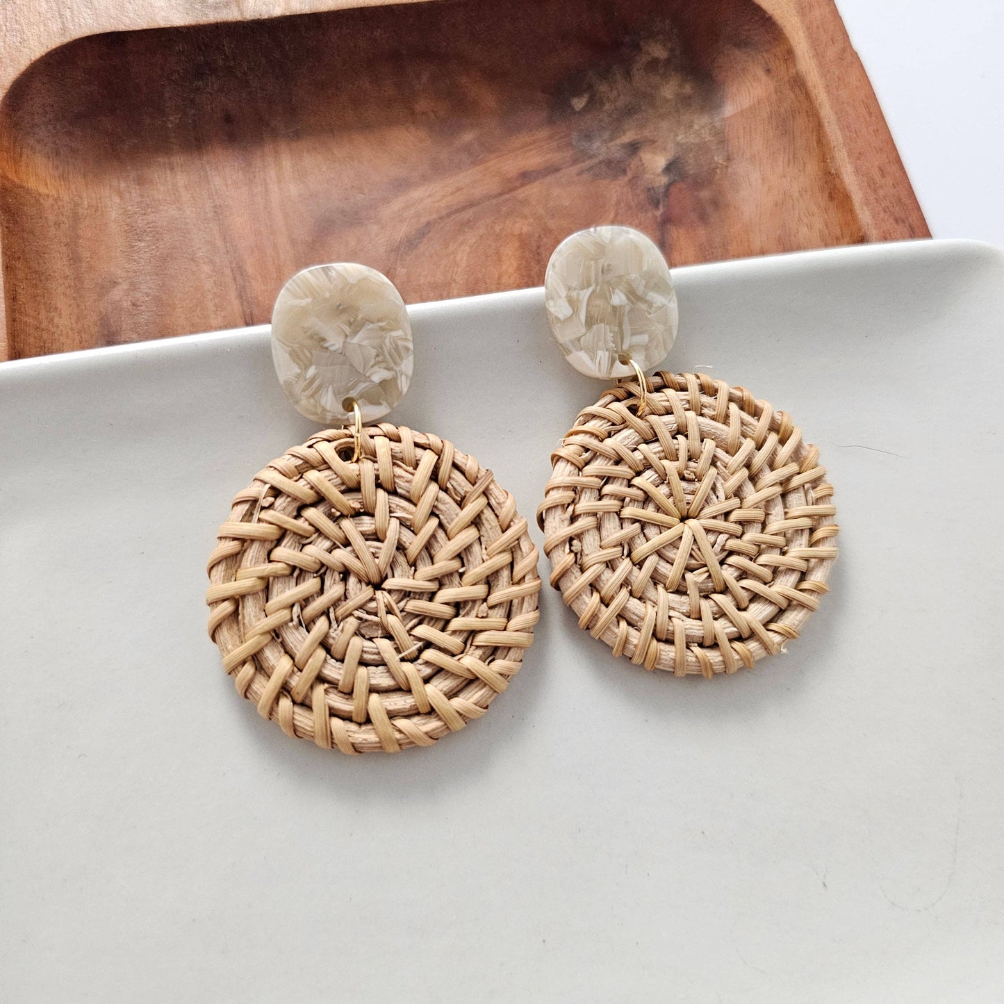 Rattan Earrings