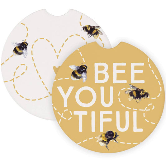 Bee-You-Tiful Bees - Car Coasters