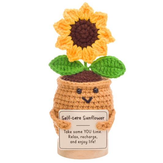Self Care Sunflower Crochet Friends