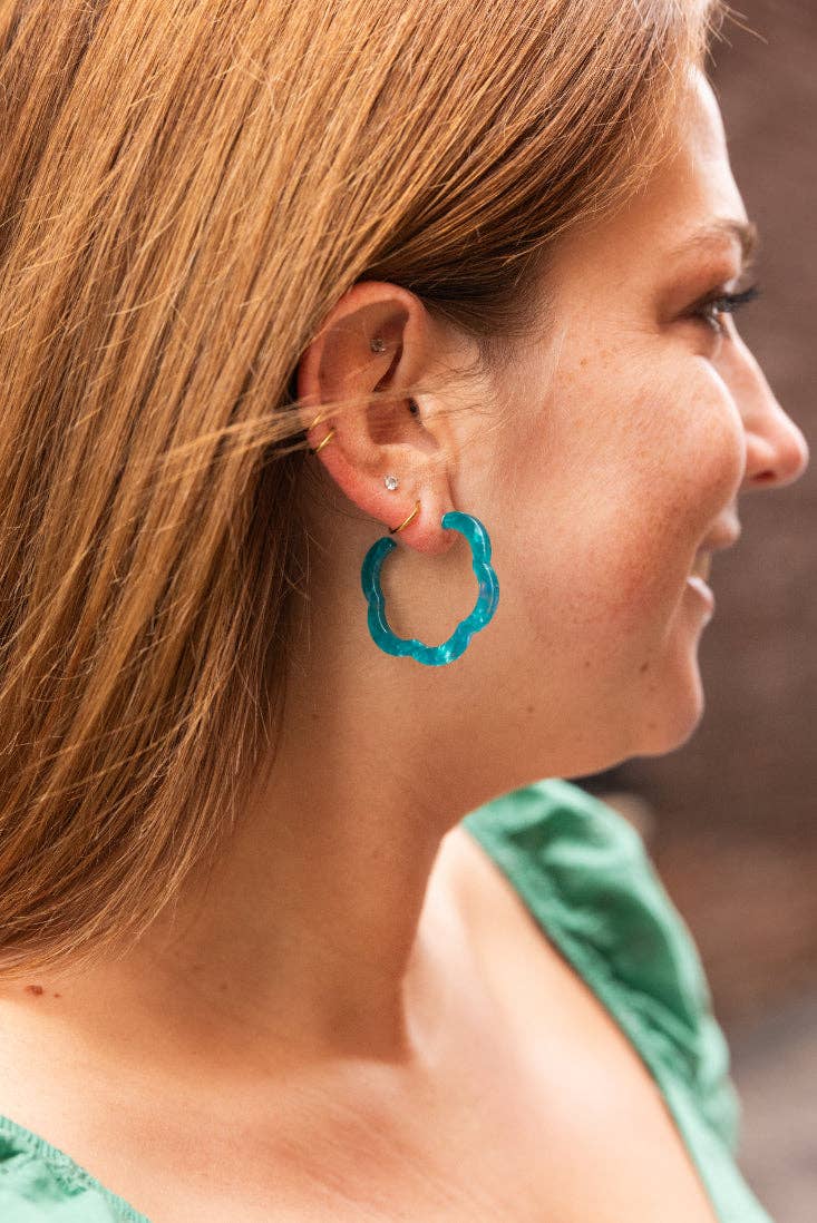 Sea Green Posey Hoops