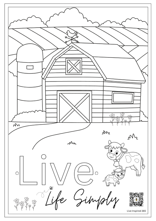 Live Life Simply-Coloring Page