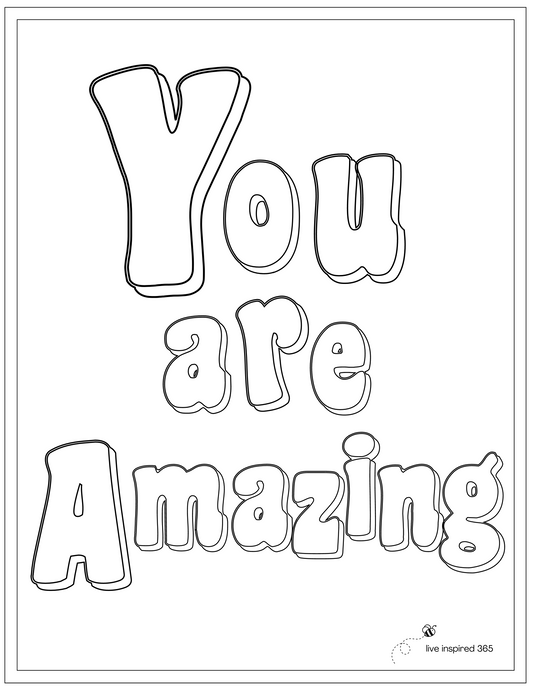 You are Amazing-Coloring Page