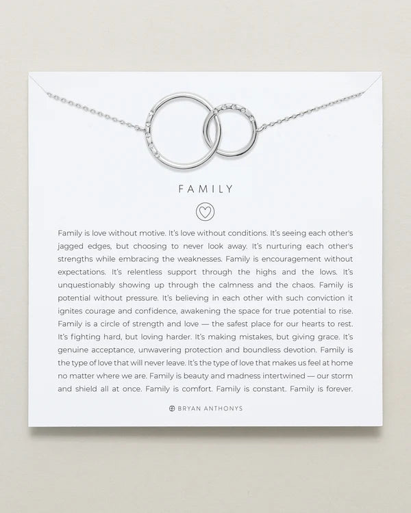 Family Interlocking Circles Necklace