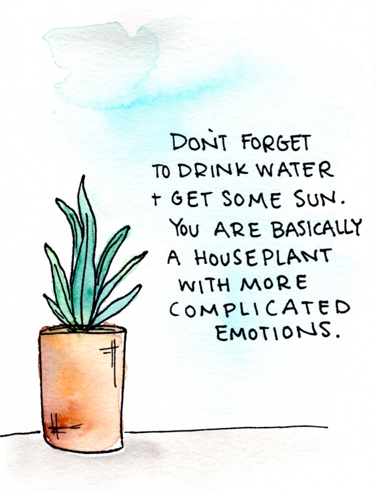 House Plant with Complicated Emotions - 8x10 Art Print