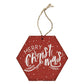 Merry Christmas Red - Honeycomb Ornaments