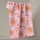Hibiscus Sunset Geometry Tea Towel