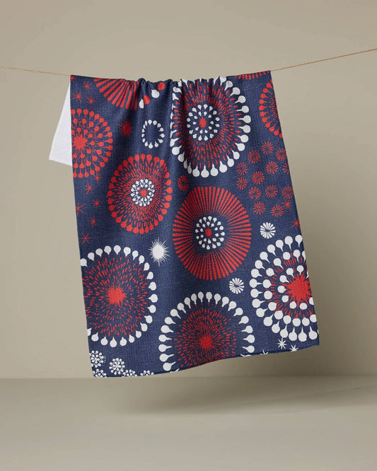 Freedom Sparks Geometry Tea Towel