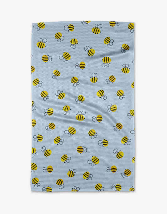 Buzzing Geometry Tea Towel