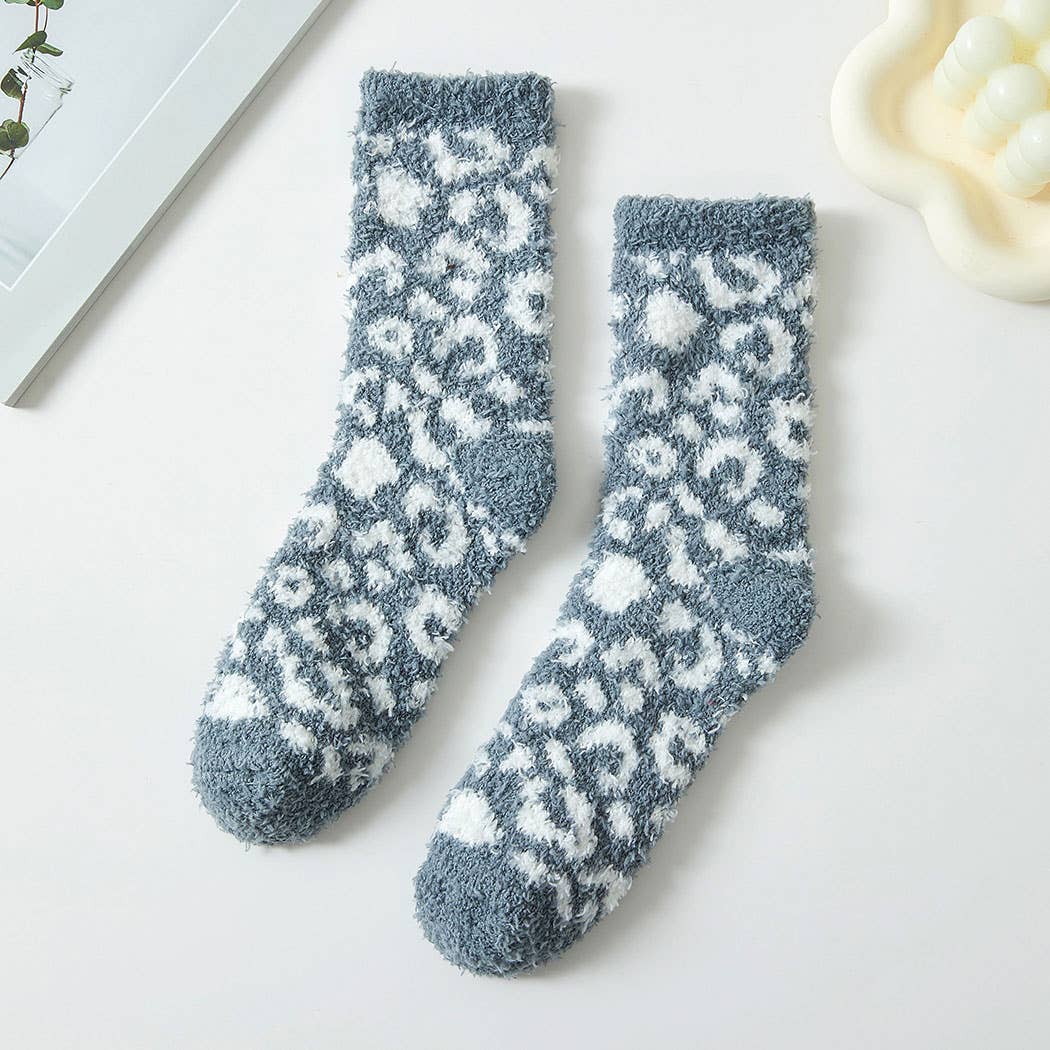 Leopard Fuzzy Socks