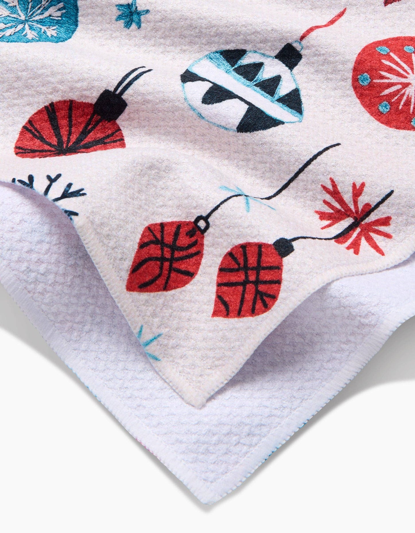 Embroidered Ornaments Geometry Tea Towel
