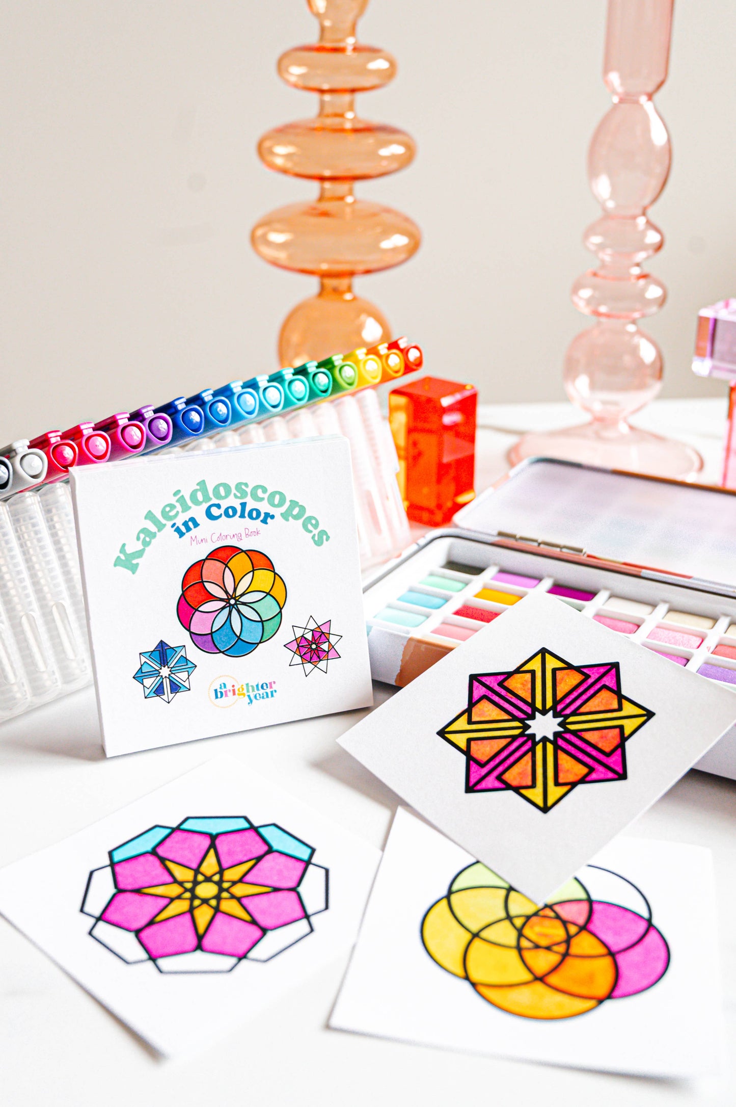 Kaleidoscopes in Color - Mini Coloring Book