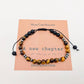 Morse Code Tiger's Eye Stretch Bracelet