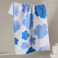 Blue Blossoms Geometry Tea Towel