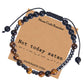 Morse Code Tiger's Eye Stretch Bracelet