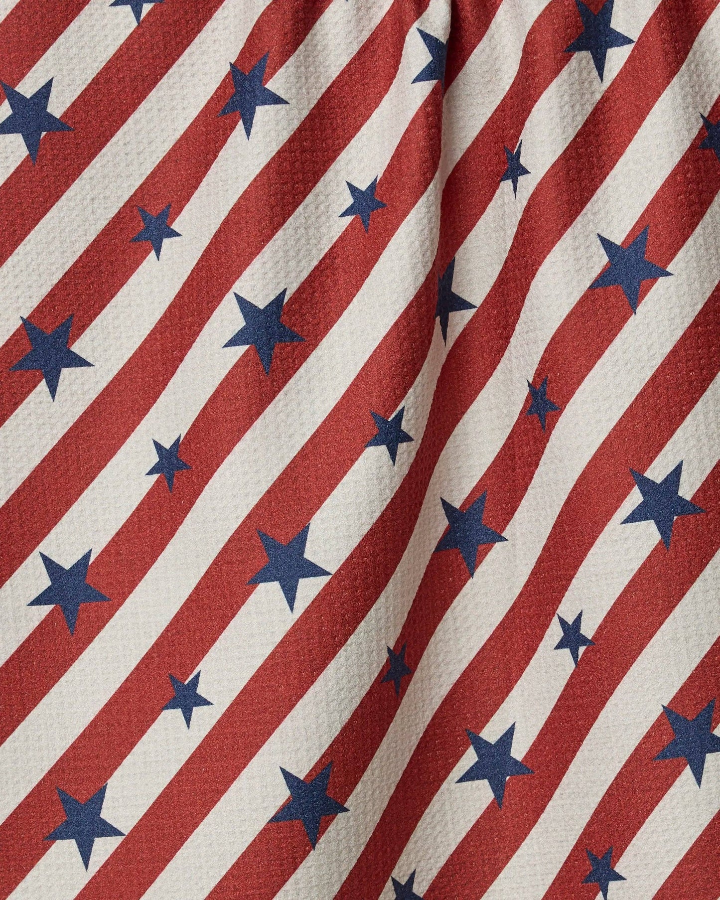 Patriotic Stripe Geometry Tea Towel