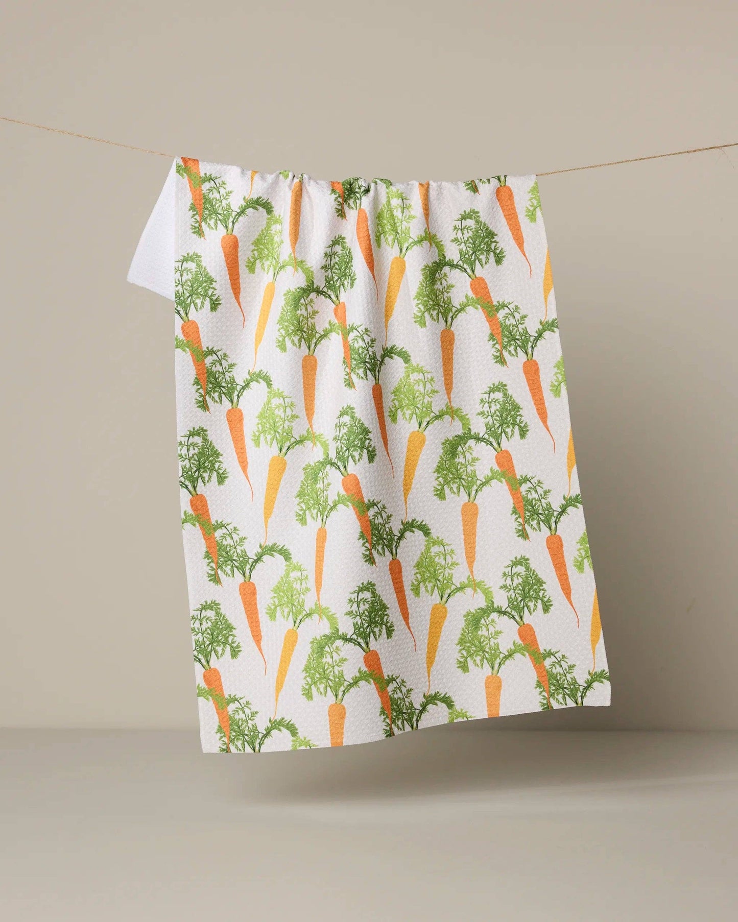 Happy Carrots Geometry Tea Towel