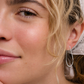 Silver Long Oval Hoop