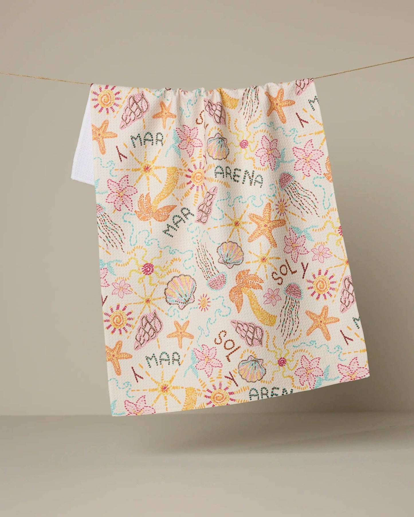 Sol y Mar Geometry Tea Towel
