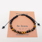 Morse Code Tiger's Eye Stretch Bracelet