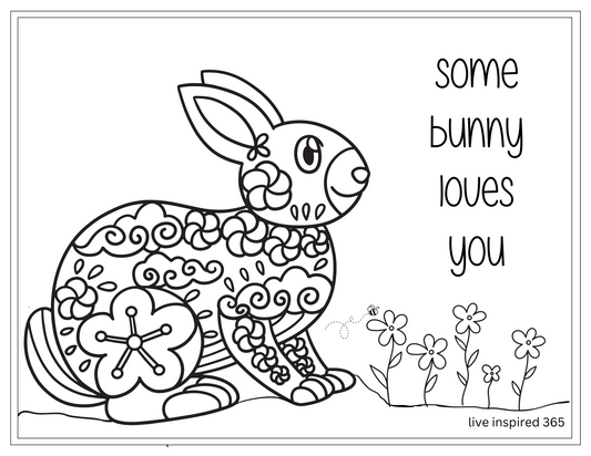 Some Bunny-Coloring Page