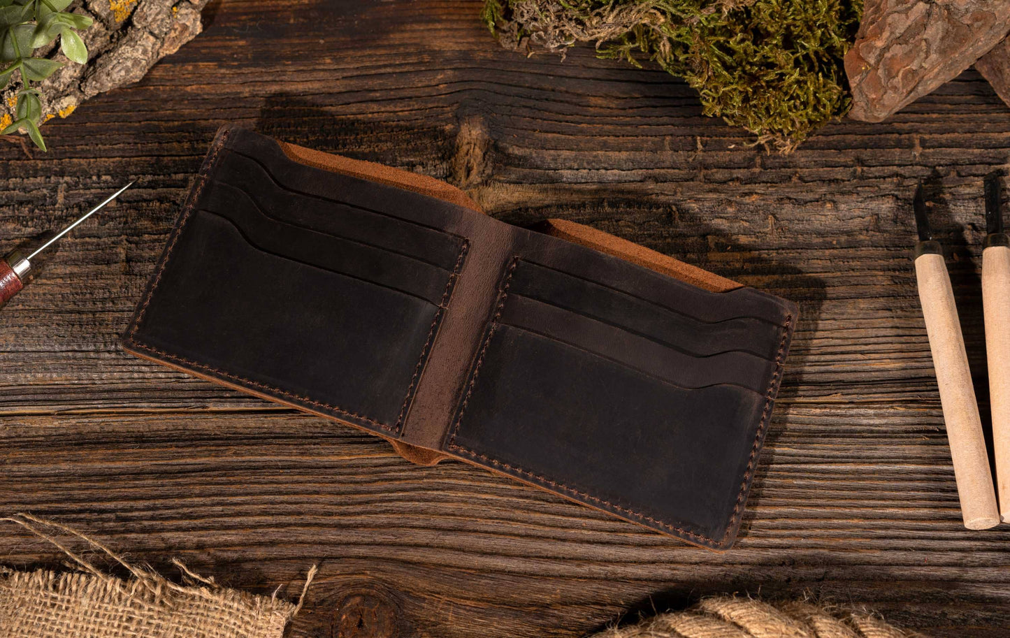 Leather Wallet-One Step at a Time