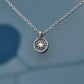 Sterling Silver Compass Necklace 18 Inch
