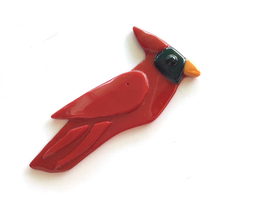 Glass Cardinal Christmas Ornament