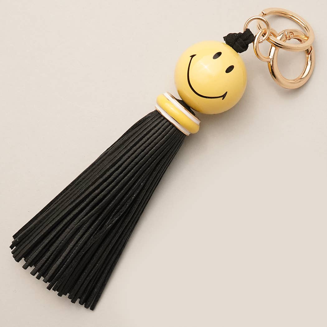 Smiley Face Bag Tassel/Keychain