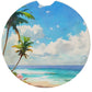 Palm Beach Scene - Car Coasters
