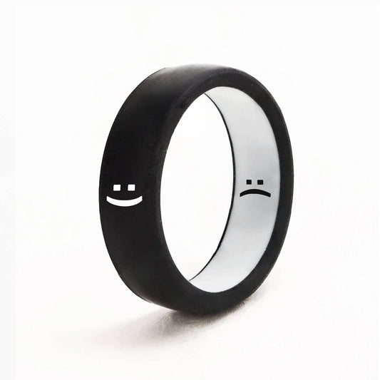 Flip Reversible Smile and Frown Ring