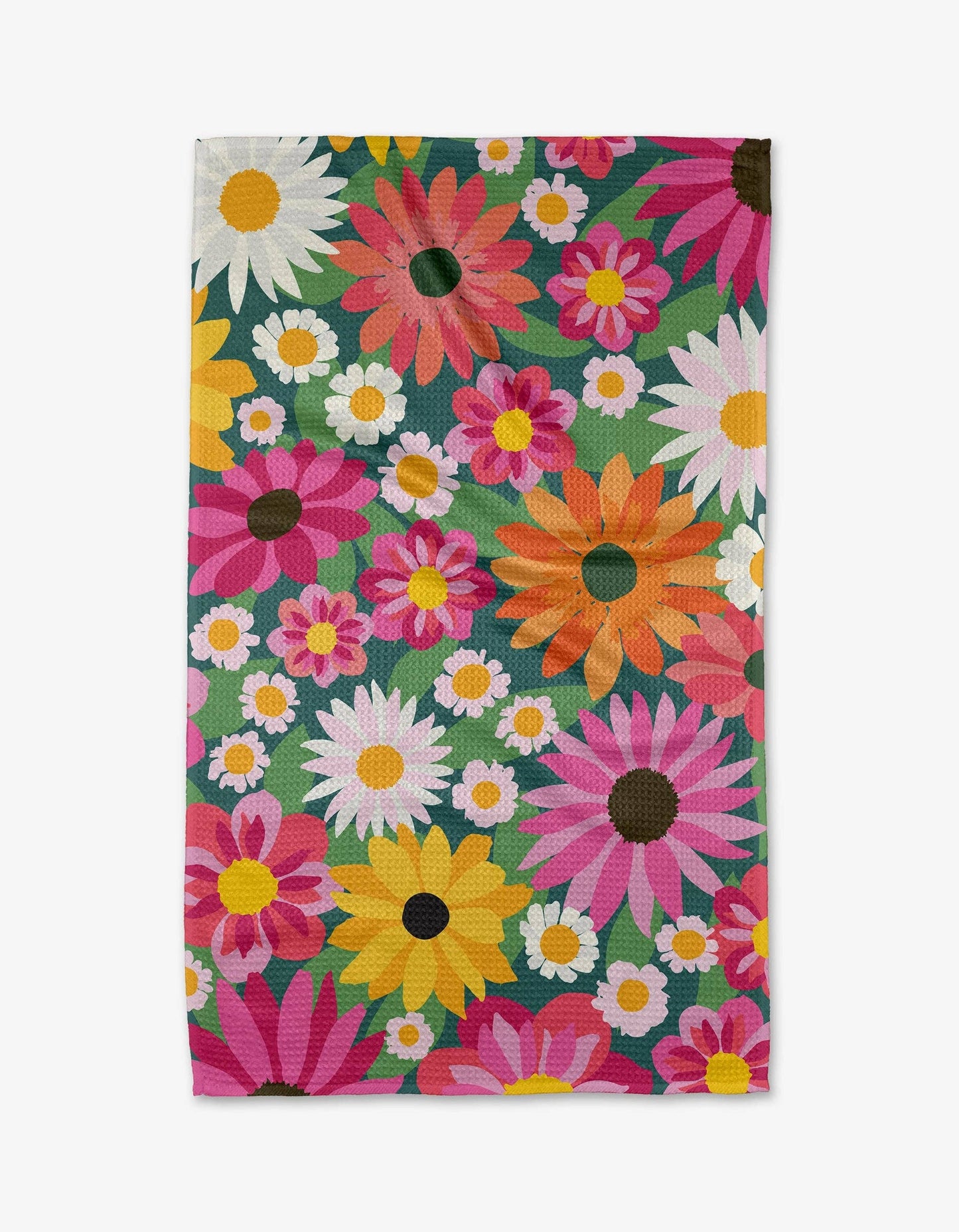 Wild Blooms Geometry Tea Towel