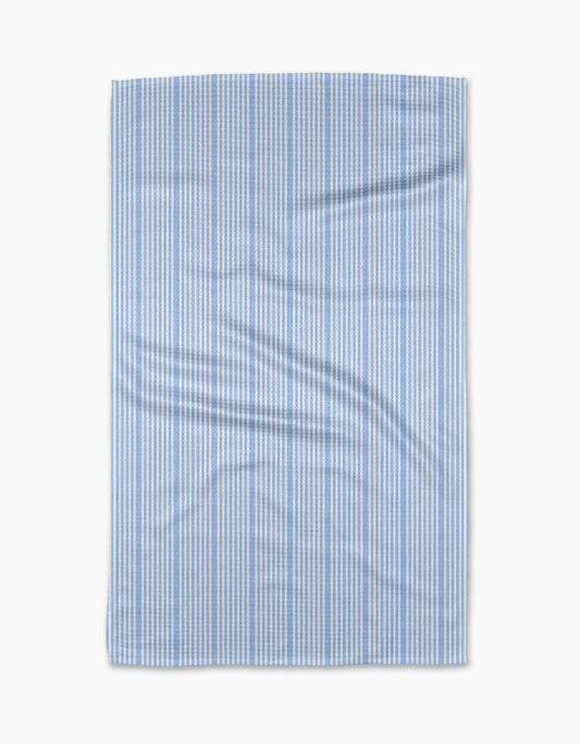 Soft Summer Blue Geometry Tea Towel