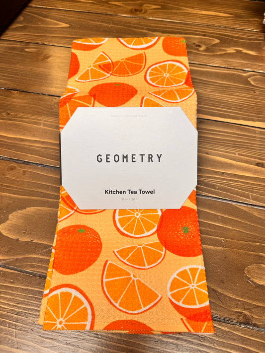 Only Oranges Geometry Towel
